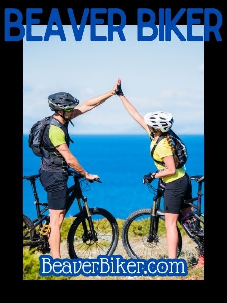 Beaver Biker cyclists outdoor bikes beach