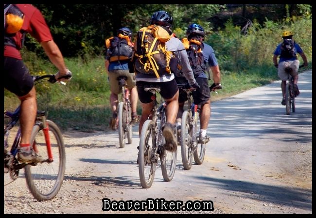 Cyclists with gravel bikes